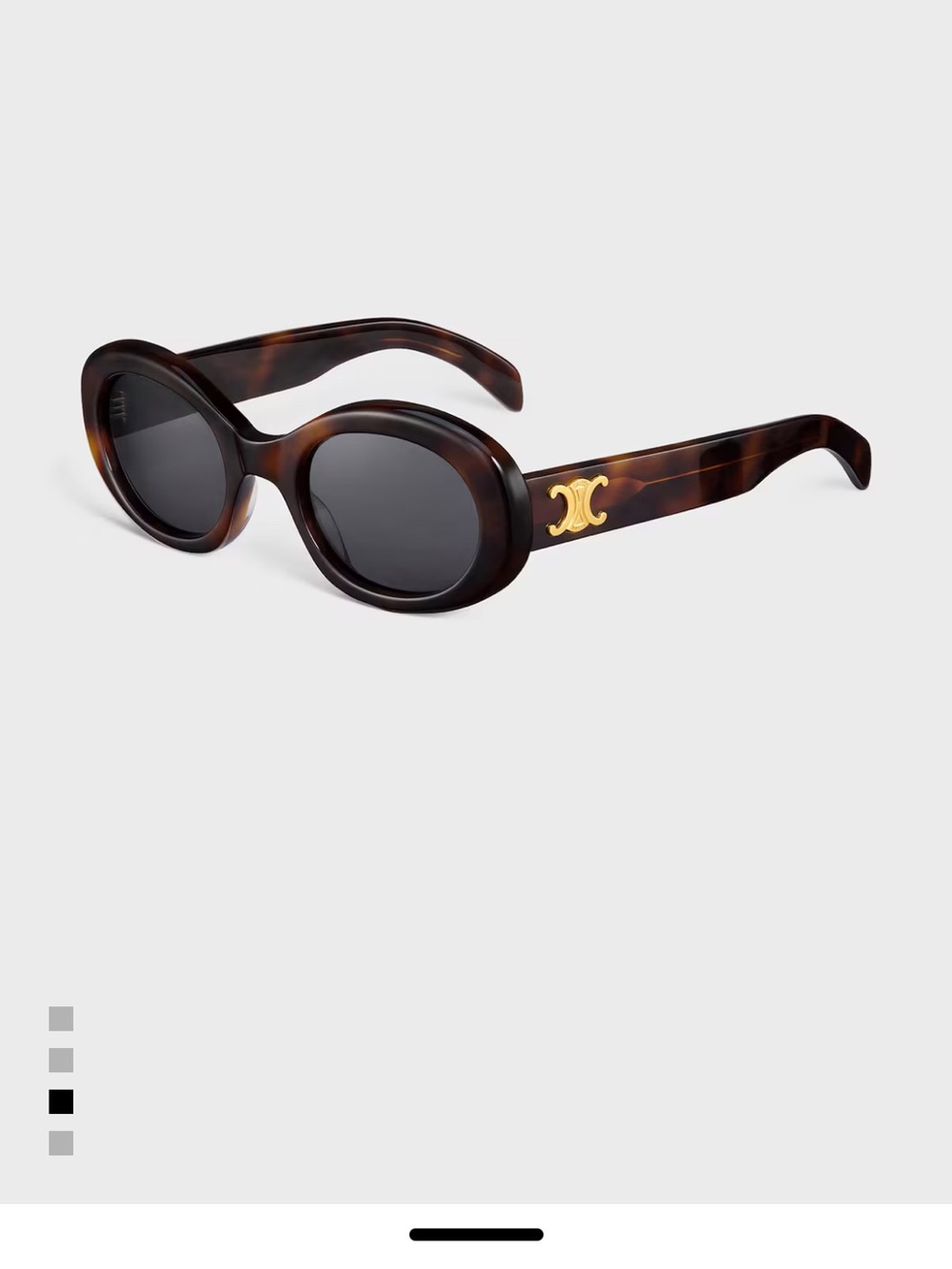 Celine TRIOMPHE 01 SUNGLASSES IN ACETATE Blonde Havana